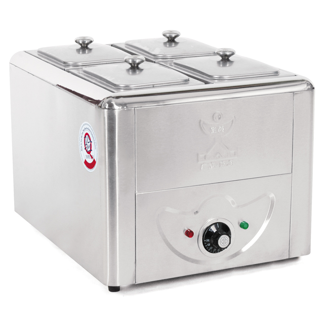 Bain Marie Food Warmer - Vitrine de présentation commerciale, chauffe-plats pour