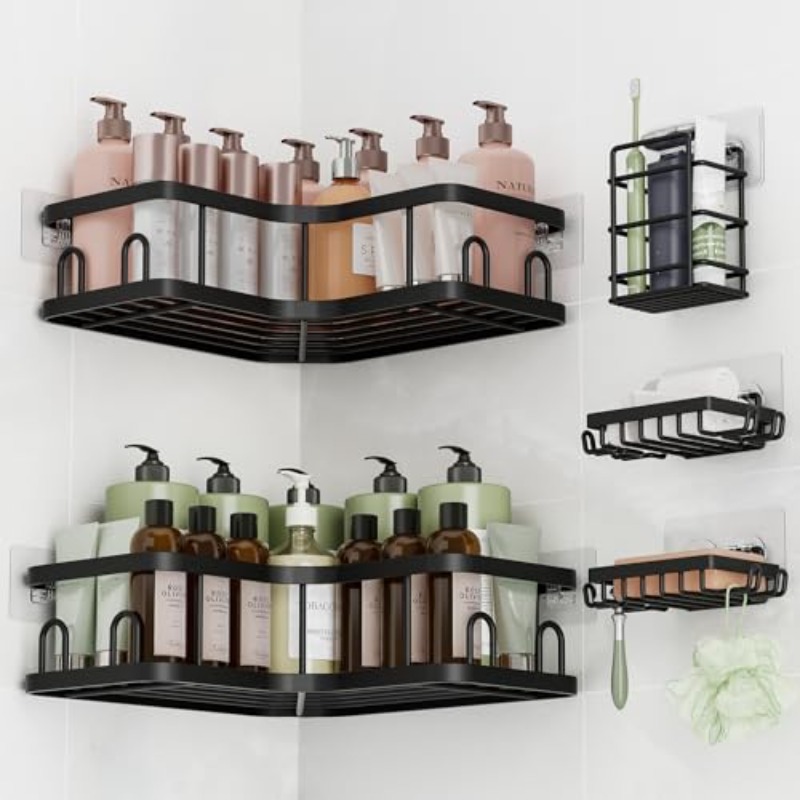 Commercial Kitchen Rack - Étagère de rangement d'angle pour douche,
