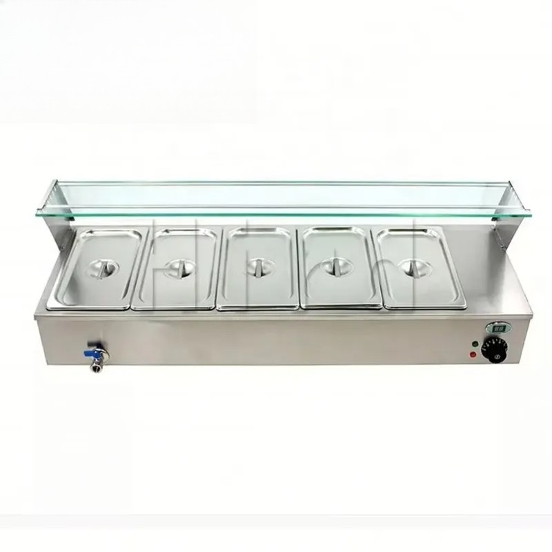 Bain Marie Food Warmer - Chauffe-Plats Commercial à Gaz Bain-Marie en