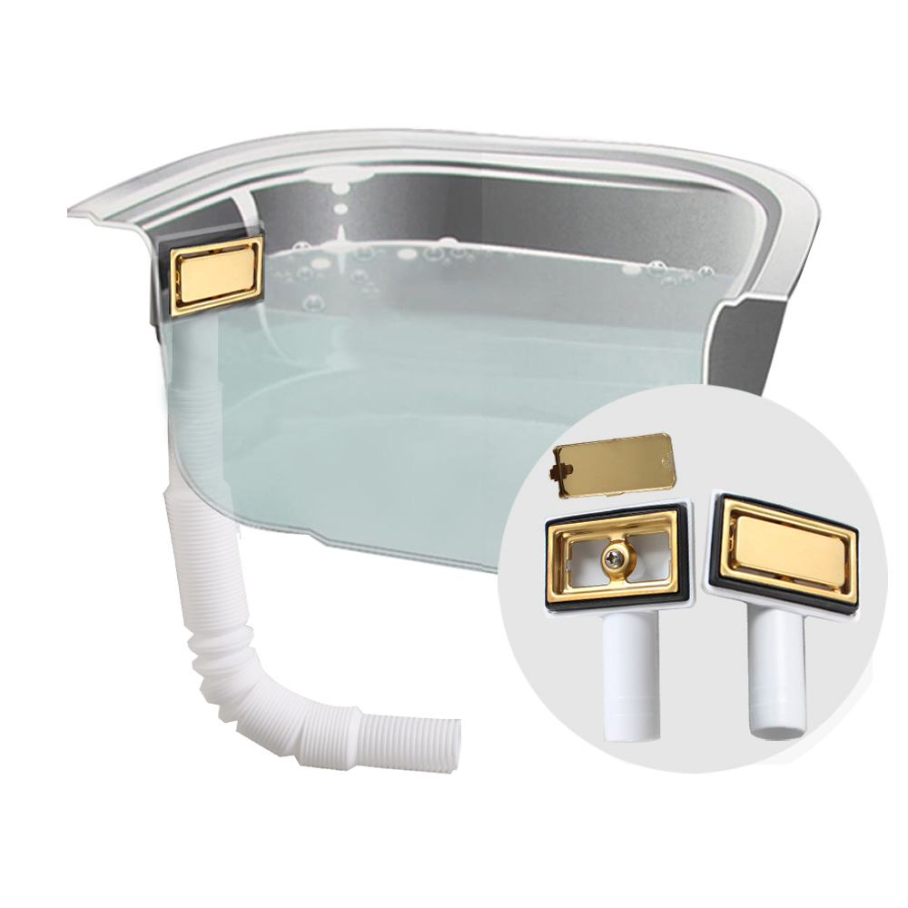 Commercial Kitchen Sink - Tête de trop-plein carrée latérale pour