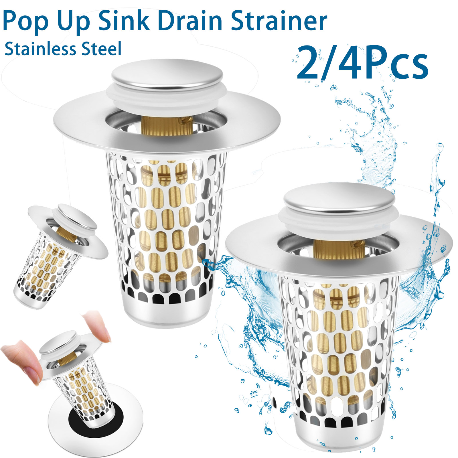 Commercial Kitchen Sink - Crépine de vidange d'évier Pop-Up en