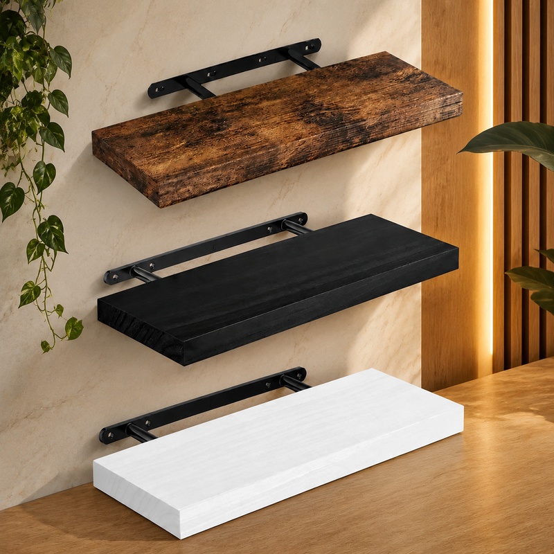 Commercial Kitchen Rack - Étagère murale flottante durable avec supports