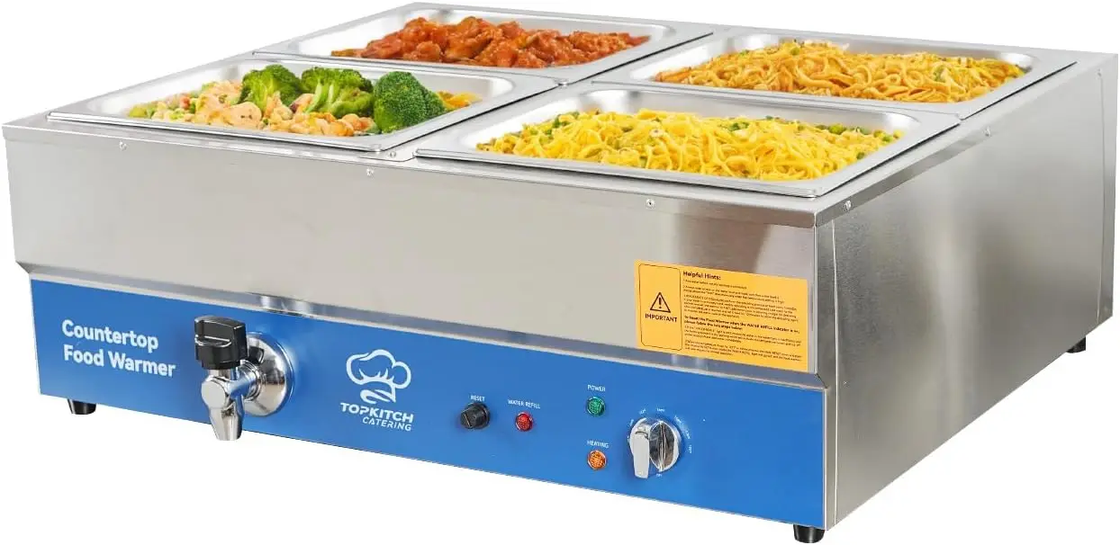 Chauffe-plat commercial à 4 ba - Bain Marie Food Warmer avis et prix