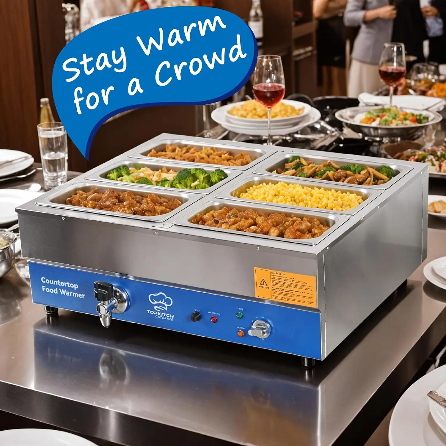 Chauffe-plat commercial à 4 ba - Bain Marie Food Warmer avis et prix