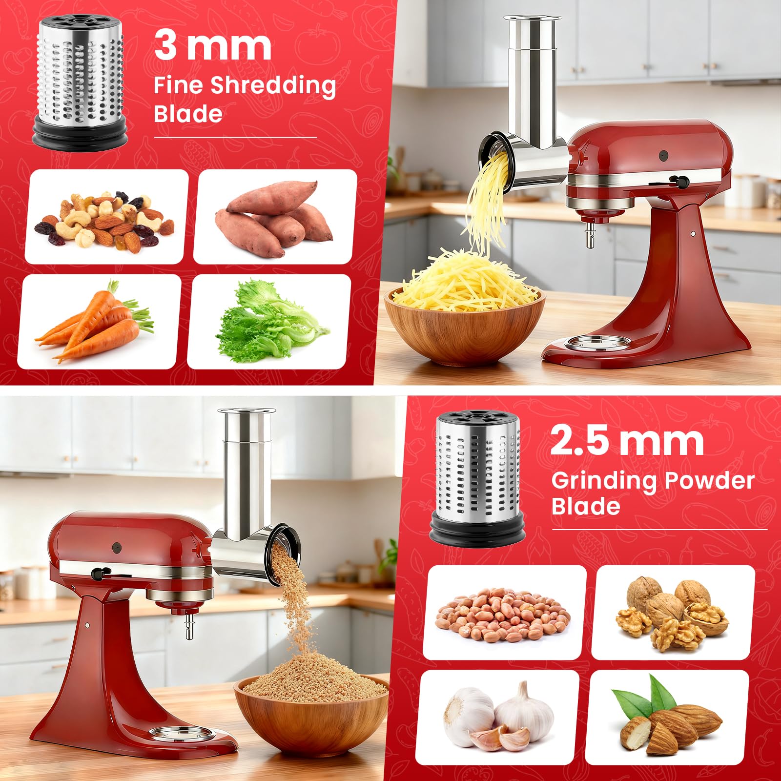 Râpe à fromage en acier inoxyd - Commercial Kitchen Aid Mixer avis et prix