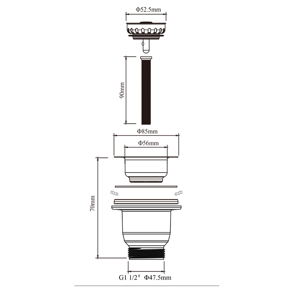 Talea – Kit de déchets Corlor  - Commercial Kitchen Sink avis et prix