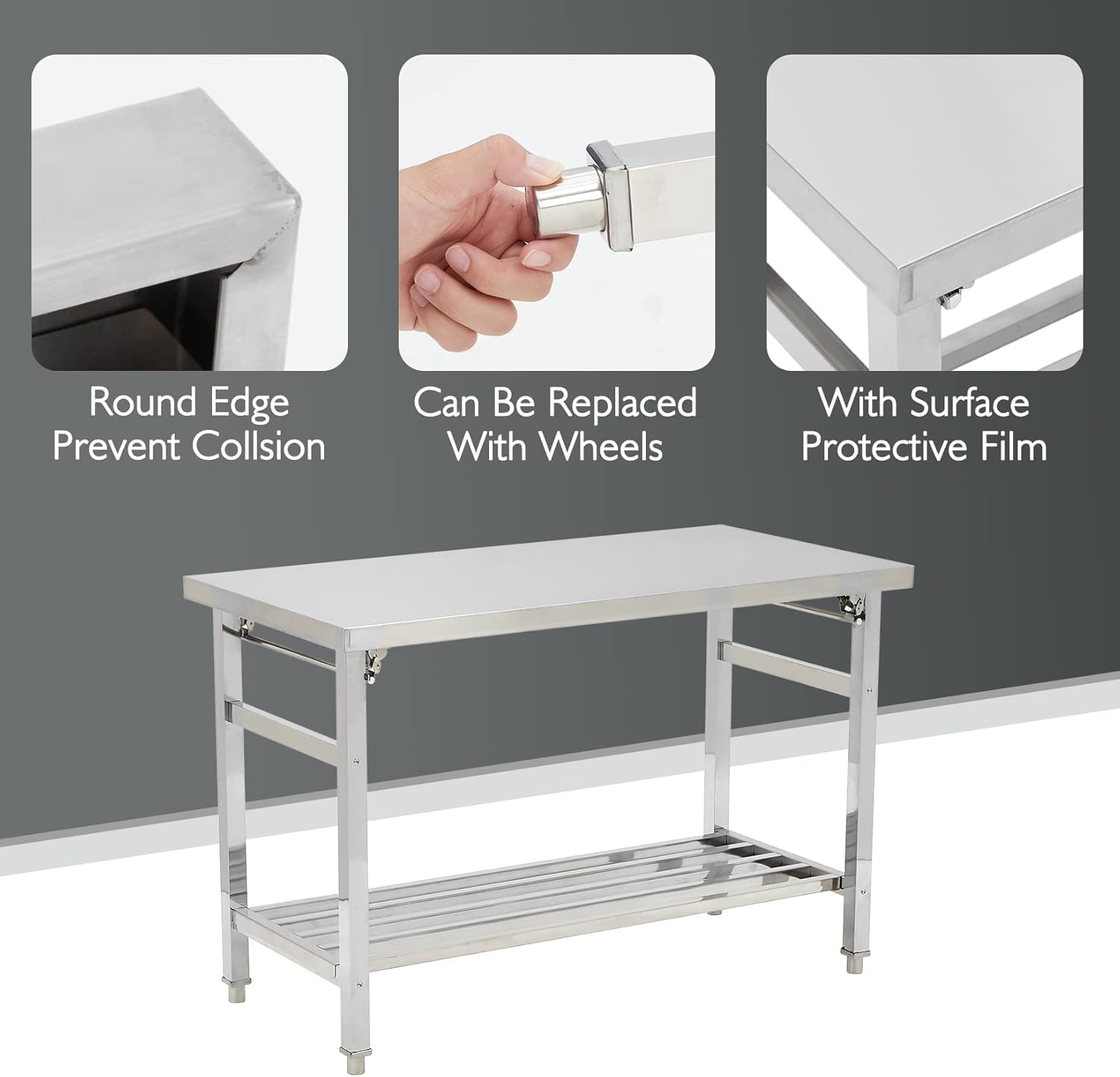 Table de préparation pliable e - Commercial Kitchen Table avis et prix