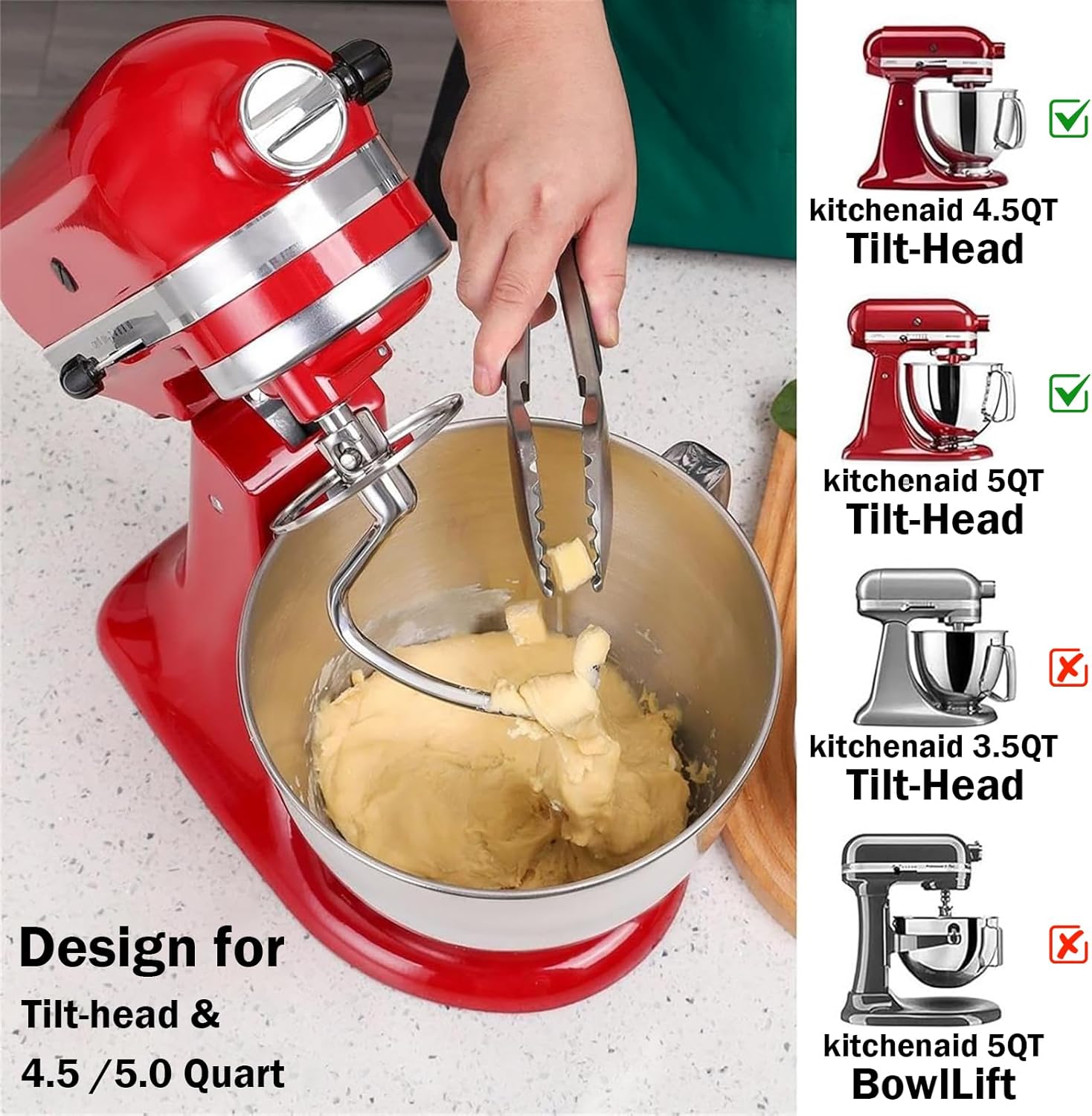 Crochet pétrisseur en acier in - Commercial Kitchen Aid Mixer avis et prix