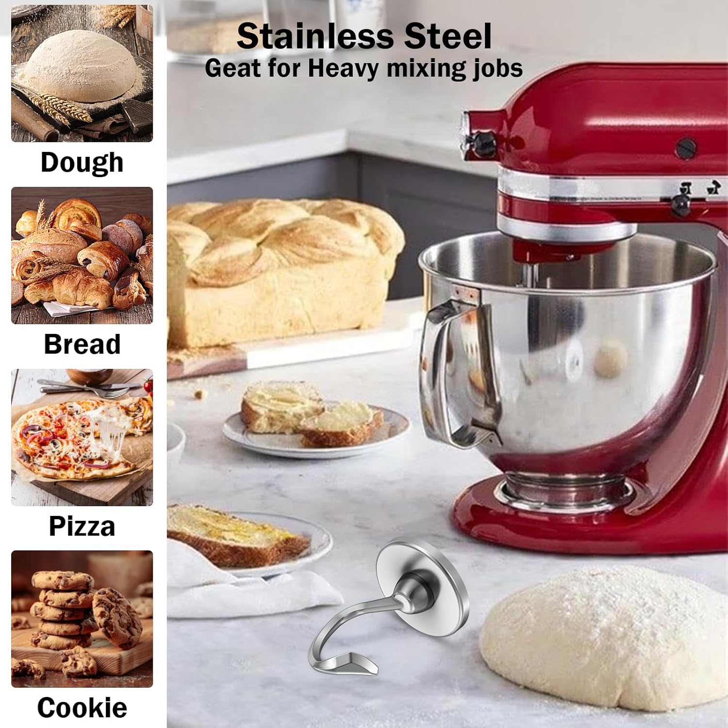 Crochet pétrisseur en acier in - Commercial Kitchen Aid Mixer avis et prix