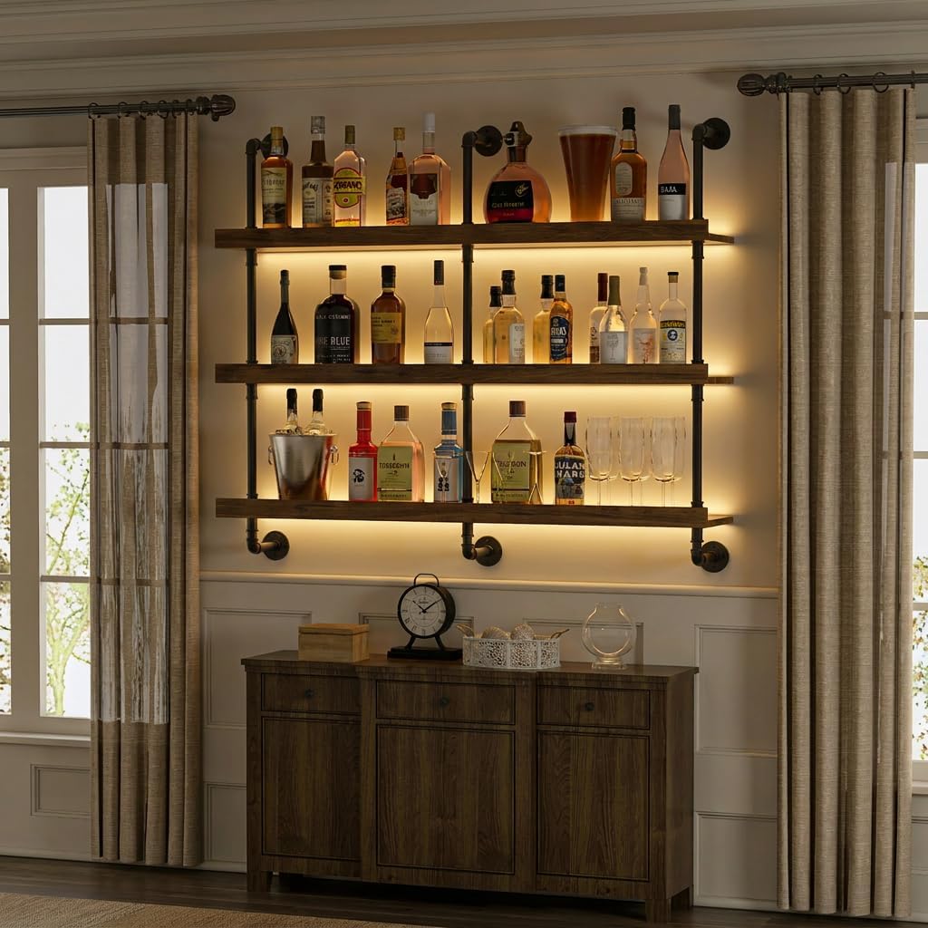 Étagère à vin murale avec écla - Commercial Kitchen Rack avis et prix